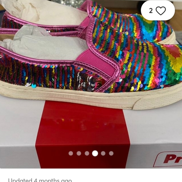 Reverse sequins pull on fashion sneakers 🆕 🌈 - Picture 3 of 3